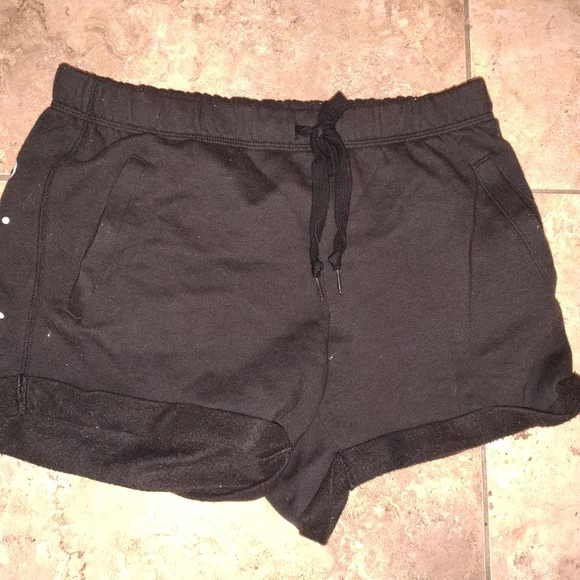 Rare French Terry Black Athletic Shorts Pink Victoria Secret Small Ladies Shorts - Picture 3 of 6